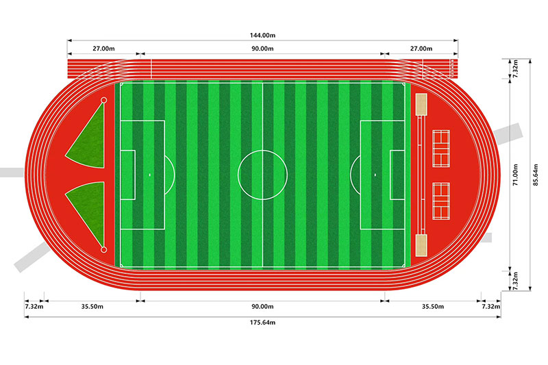 江苏足球场施工平面图